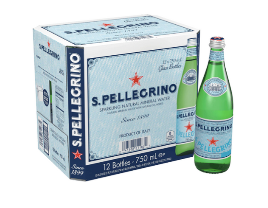 San Pellegrino Sparkling Water 750ml bottle - Case of 12