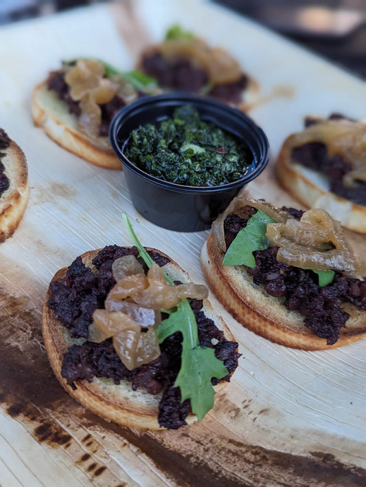 Argentinian Blood Sausage Crostinis | 20 Pieces