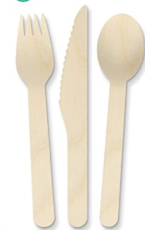 Disposable Wooden Cutlery Set | 50 sets