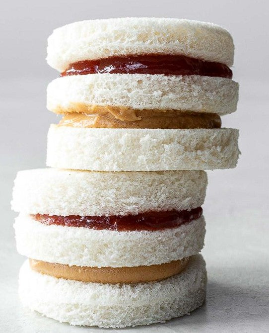 Peanut Butter and Jelly Tea Sandwiches | 25 Units