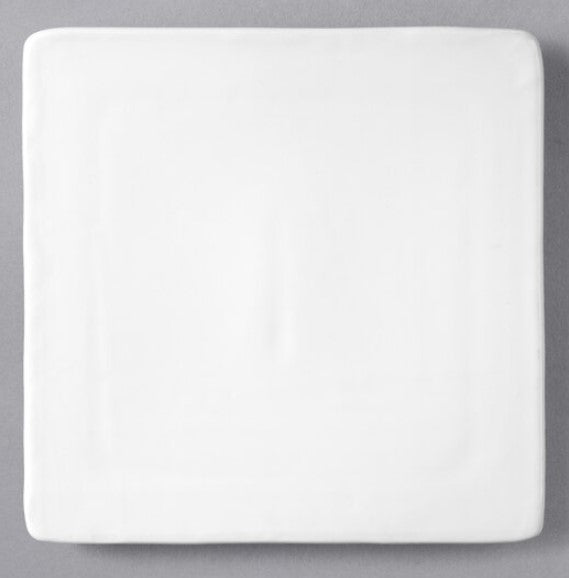 6" Modern Square Plate - White | Rental